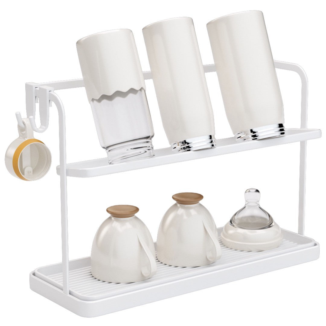 【スリムなのに大容量】Driesta 水切りラック 2段式 – キッチンに映えるホワイト収納