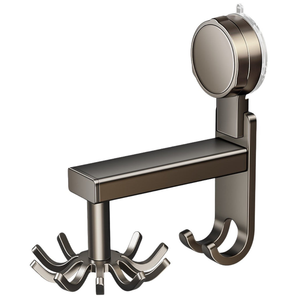 【くるっと整うスマート収納】Hookova – 回転式フックラックで省スペースに吊り下げ クルッと回して、使いたいものがサッと目の前に Hookova（フコーヴァ）は、360°回転する回転式フックを採用した多用途の吸盤収納。