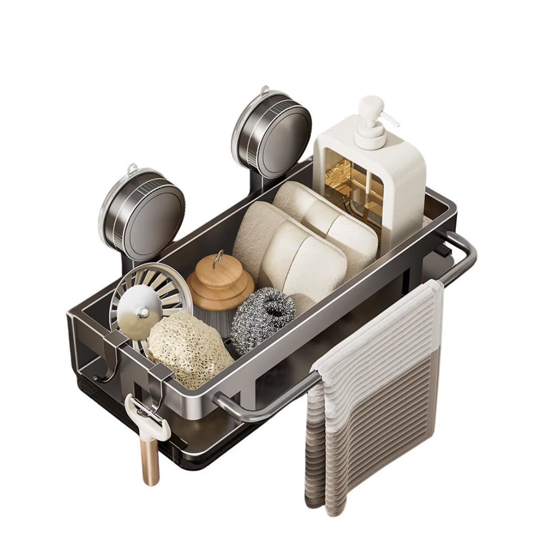 【1秒で固定・水回りが整う】Sinkdock – 吸盤式ラックでキッチンをスマートに