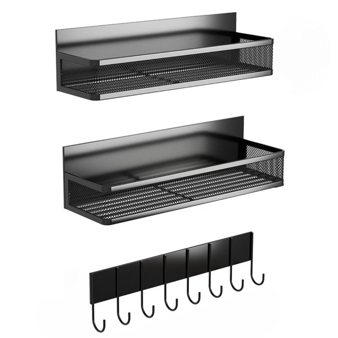 【貼って整う、映える2段収納】Wallista – マグネット式キッチンラック3点セット