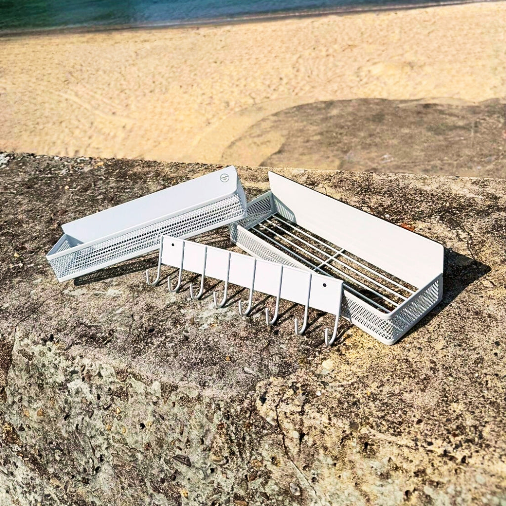 【貼って整う、映える2段収納】Wallista – マグネット式キッチンラック3点セット