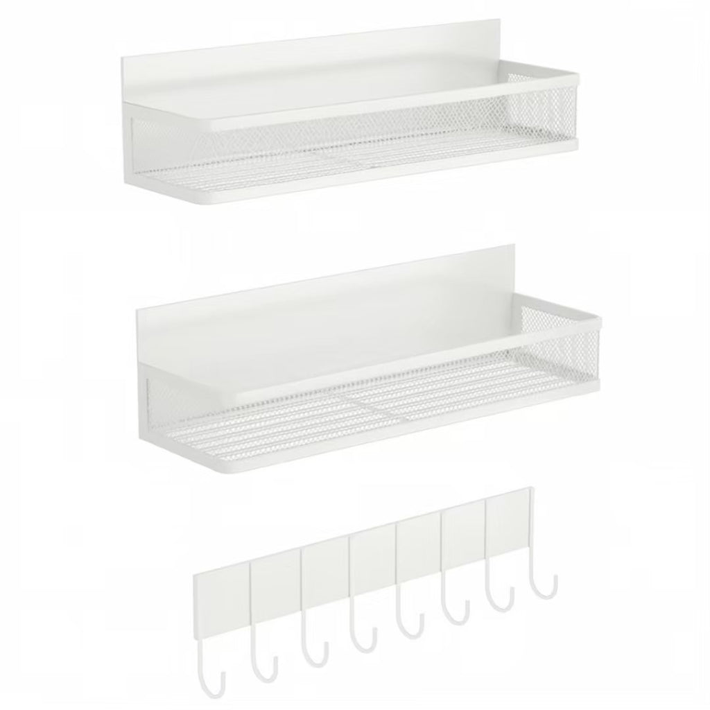 【貼って整う、映える2段収納】Wallista – マグネット式キッチンラック3点セット