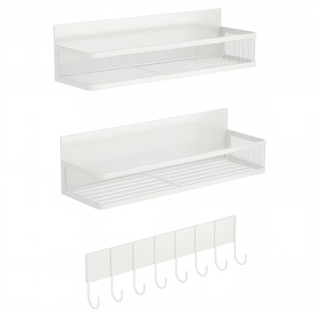 【貼って整う、映える2段収納】Wallista – マグネット式キッチンラック3点セット